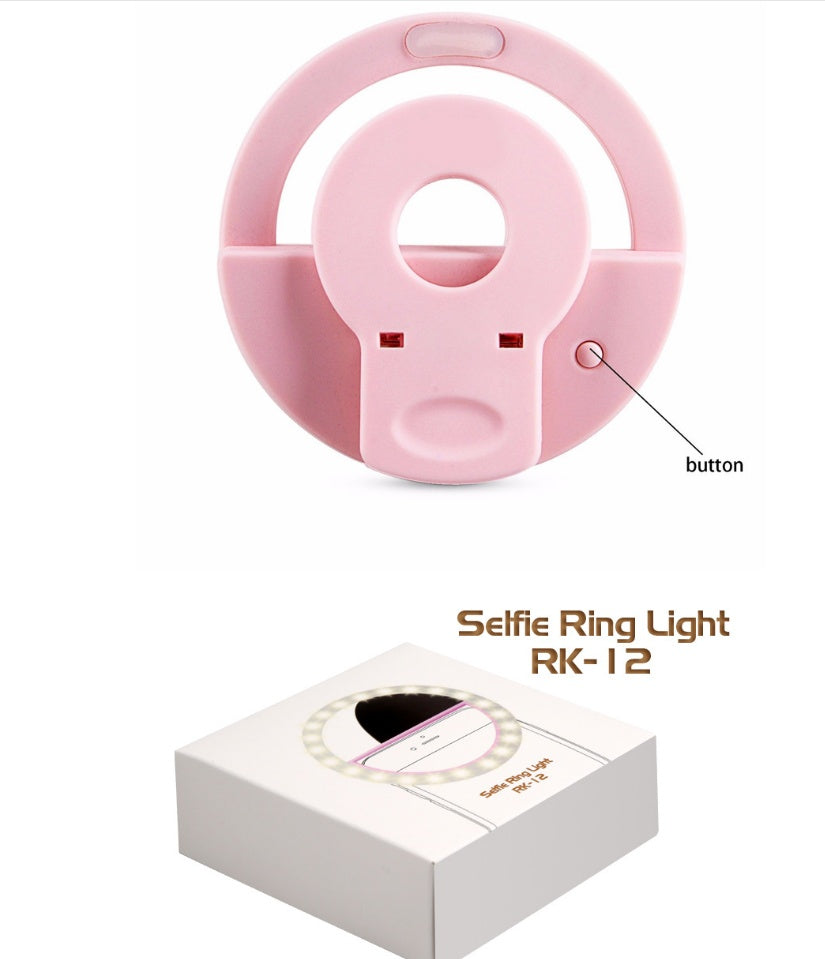RK12 USB Rechargeable Mobile Selfie Fill Light – Brighten Every Moment!