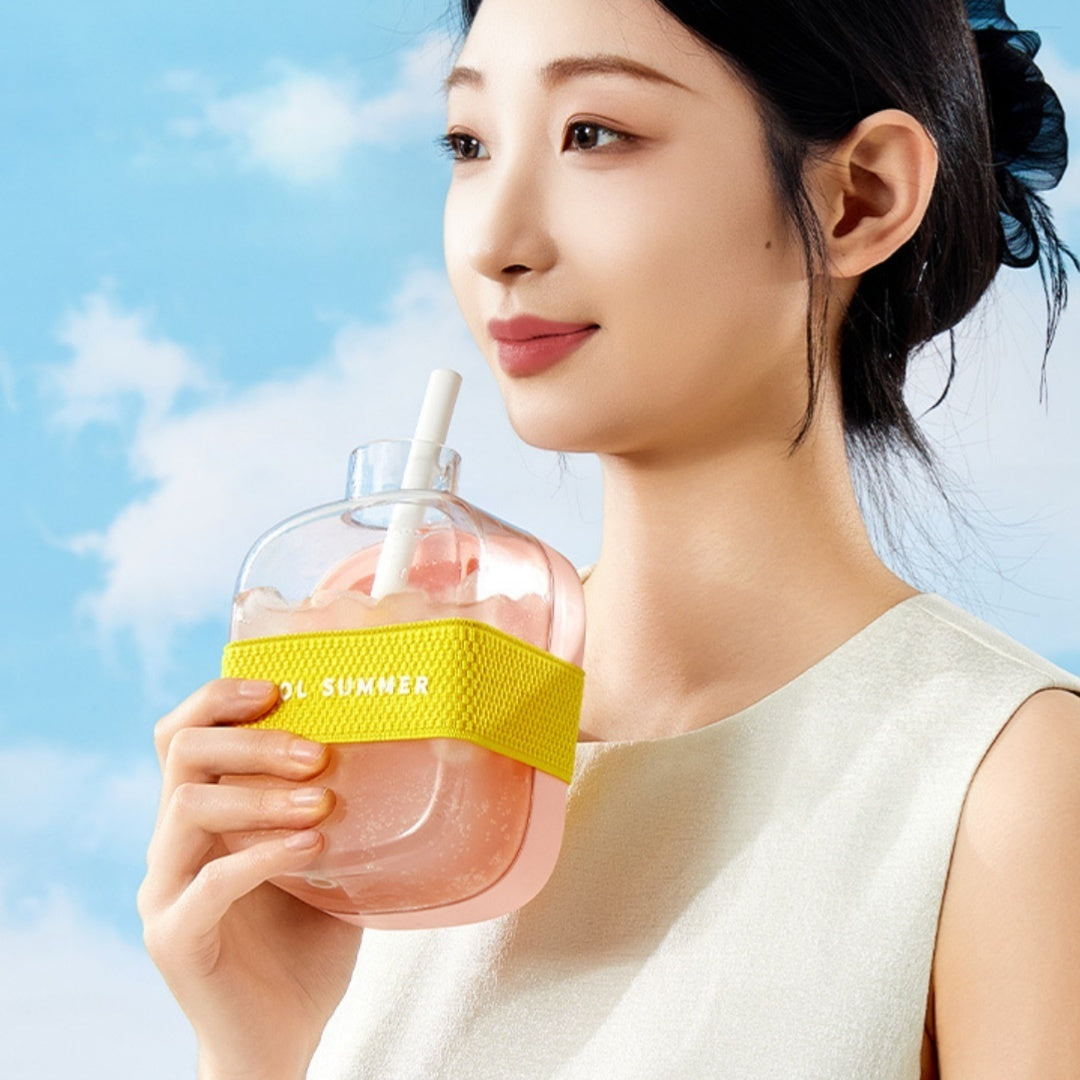 Instant Cooling, Hands-Free Design, Stylish & Portable Drinking Solution